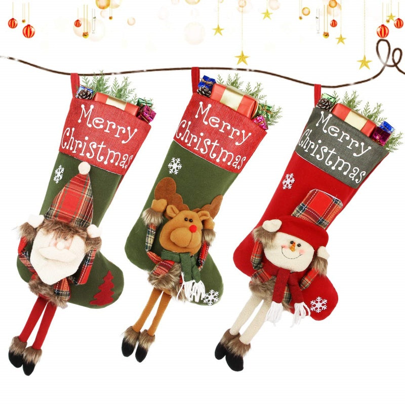 Big 3D plush Christmas stocking, view 9 - MRSLM
