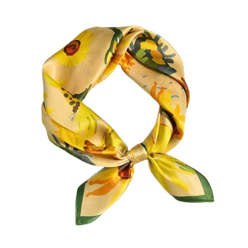 Small square silk scarf, view 5 - MRSLM