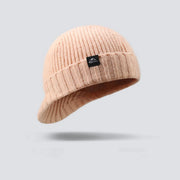 warm knit duckbill cap with visor, view 2 - MRSLM