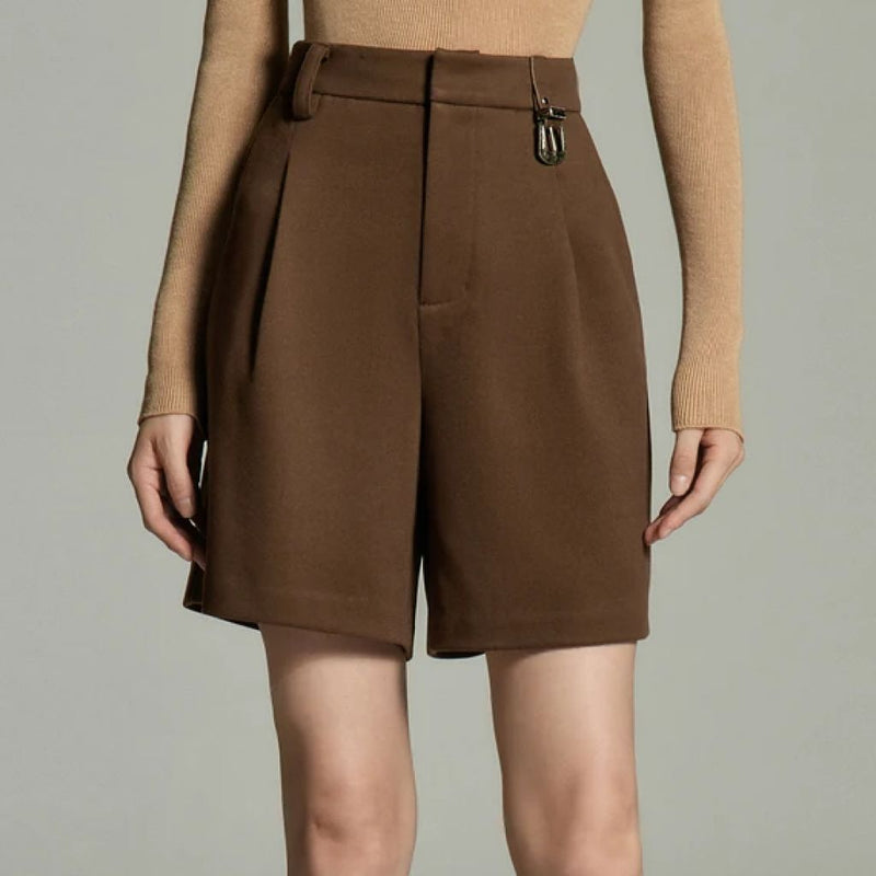 women's wide-leg embroidered shorts - MRSLM