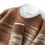 men's loose round neck sweater, view 3 - MRSLM