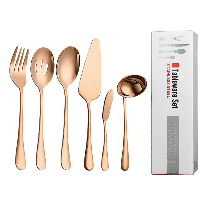 stainless steel serving set, view 5 - MRSLM