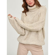 warm turtleneck sweater for women, view 2 - MRSLM