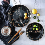 Marble ceramic dinner plates - MRSLM
