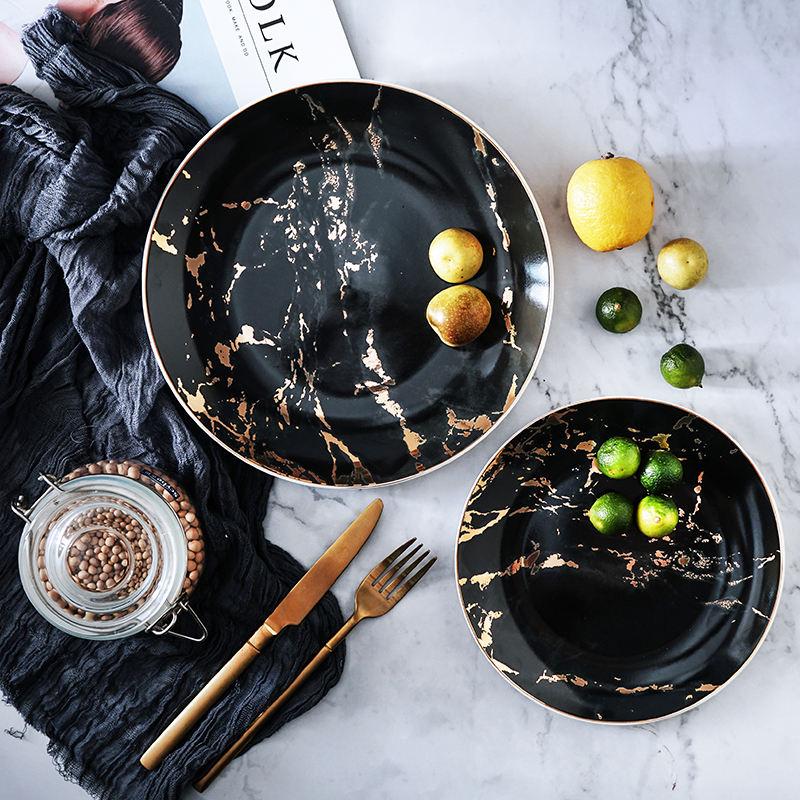 Marble ceramic dinner plates - MRSLM