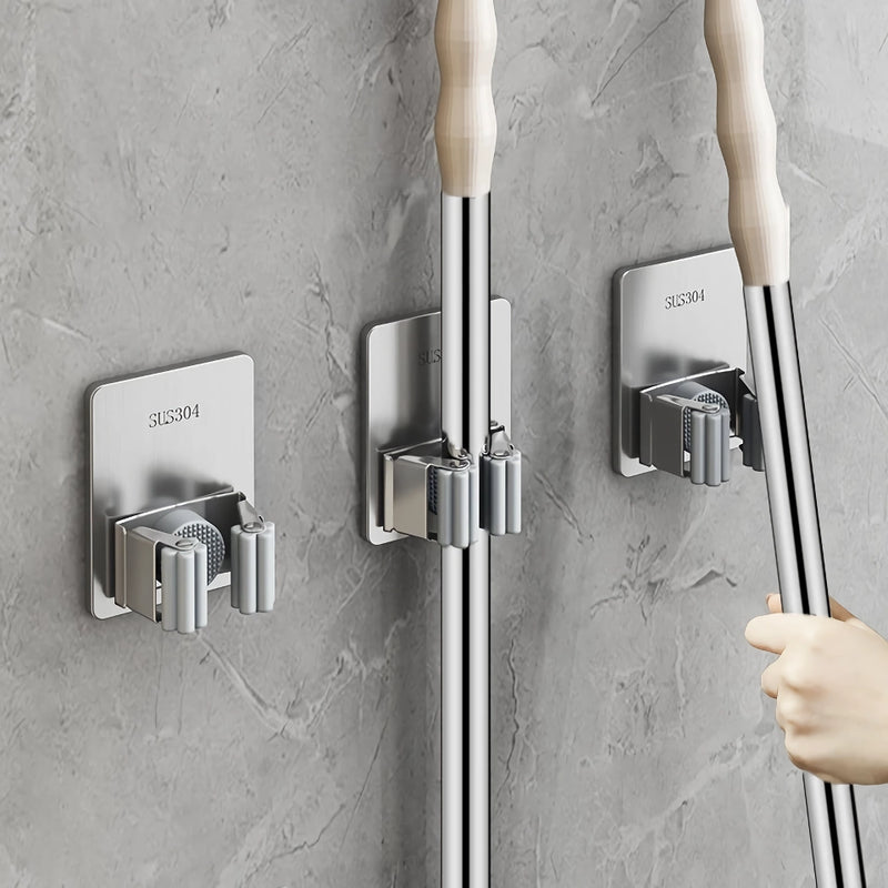 adhesive wall mop and broom holder, view 5 - MRSLM