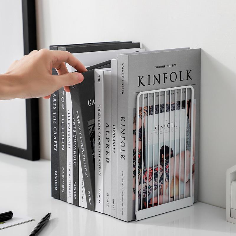 black and white iron bookends - MRSLM