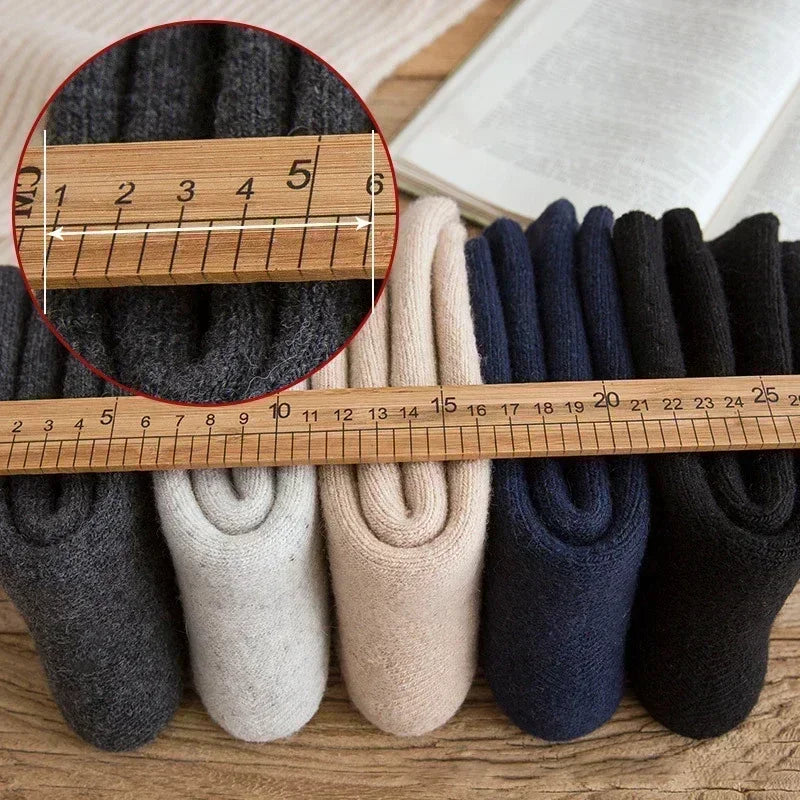 3 pairs unisex wool blend socks, view 10 - MRSLM