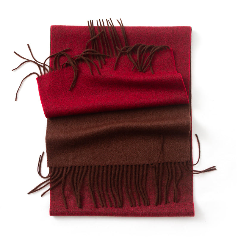 cashmere blend scarf with tassels, view 11 - MRSLM