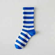 trendy cotton blue Harajuku socks, view 6 - MRSLM