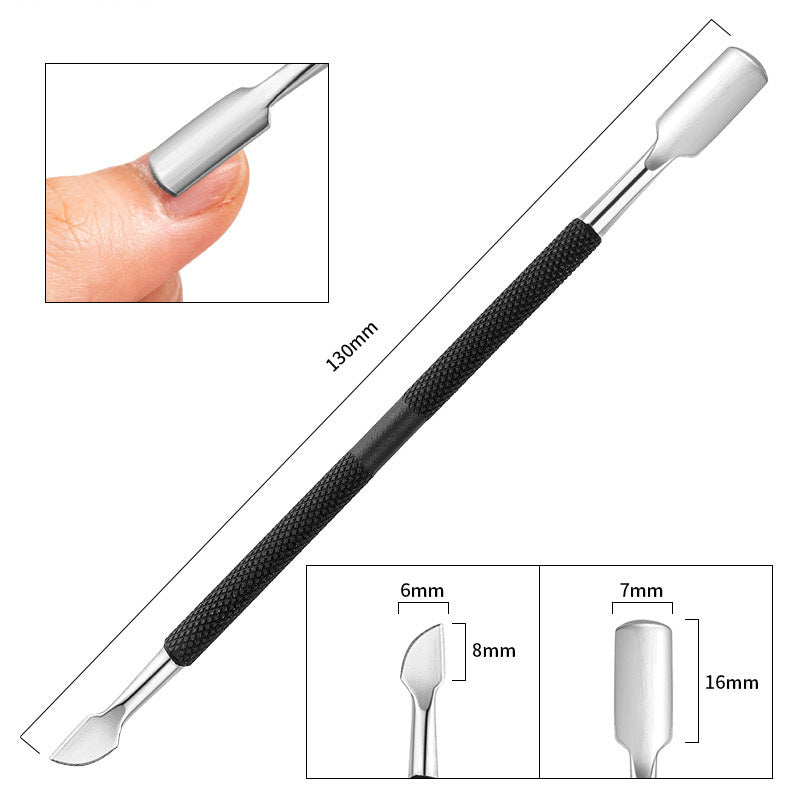 stainless steel cuticle pusher, view 2 - MRSLM