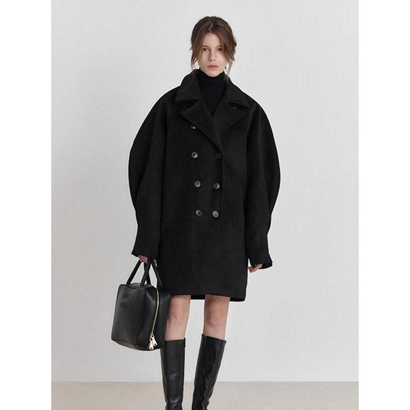 women's double-breasted coat, view 7 - MRSLM