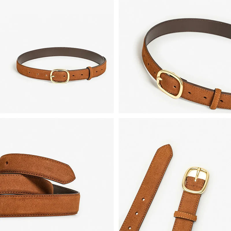 women's split leather belt, view 7 - MRSLM