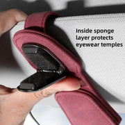 suede car sunglasses holder clip, view 7 - MRSLM