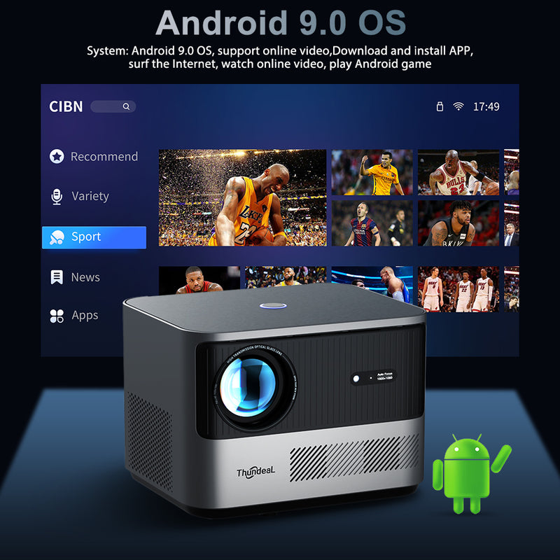 full HD 1080P smart home theater projector, view 3 - MRSLM