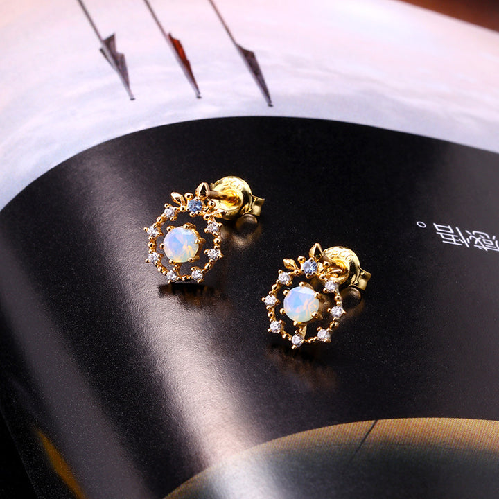 Women's Zircon Anti Allergy Earrings