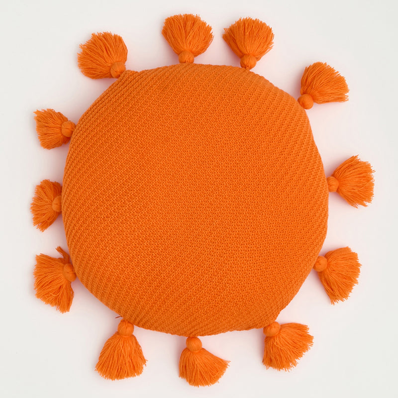 fluffy round tassel seat cushion, view 5 - MRSLM