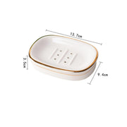 nordic gold inlay ceramic soap holder, view 7 - MRSLM