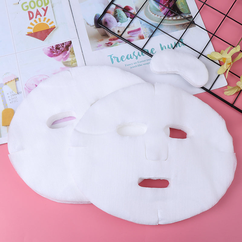 white cotton DIY facial mask sheets, view 4 - MRSLM