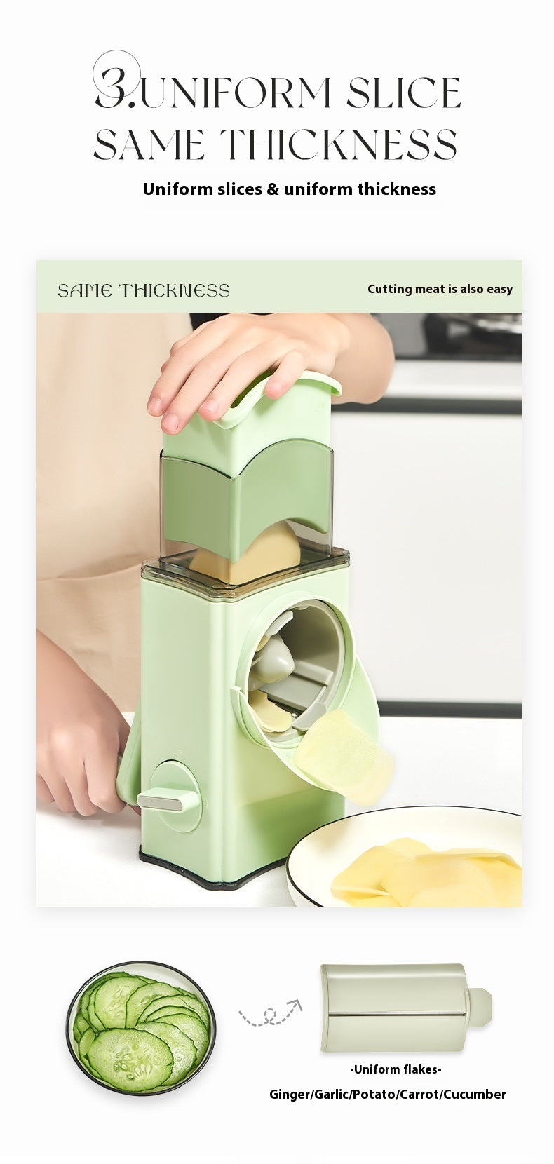 hand-cranked vegetable shredder, view 10 - MRSLM