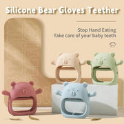 Bear silicone baby teether glove, view 7 - MRSLM