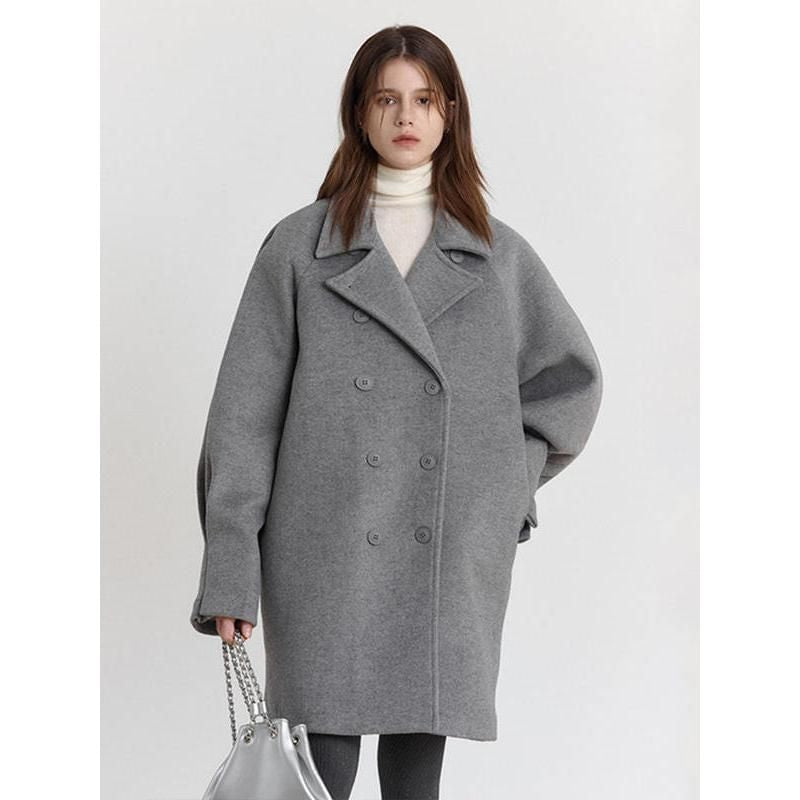 women's double-breasted coat, view 2 - MRSLM
