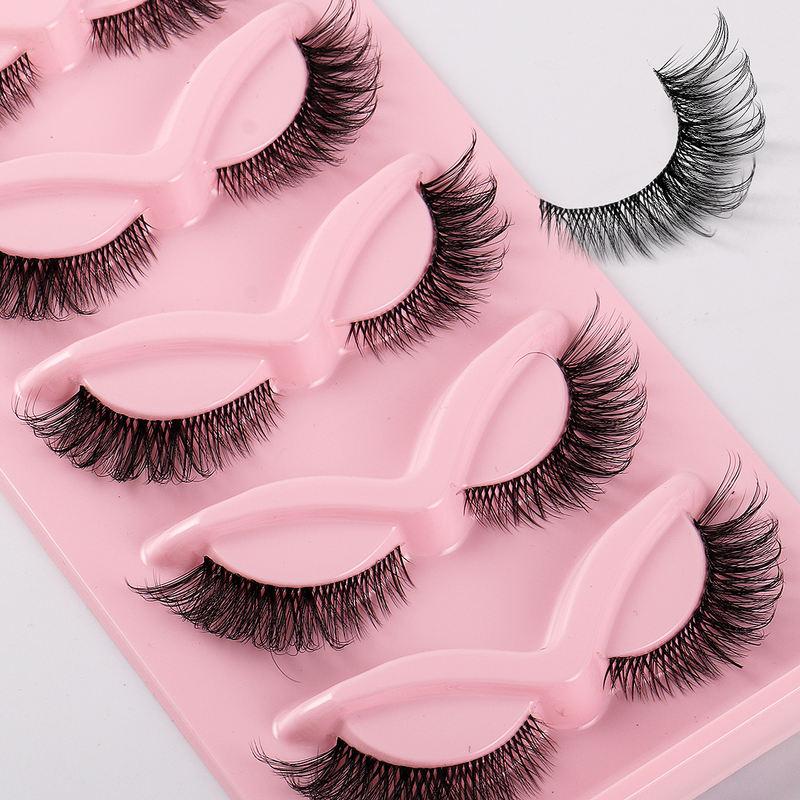 5 pair 3D cat eye fox eye lashes - MRSLM