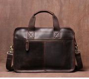 men's retro cowhide briefcase, view 3 - MRSLM