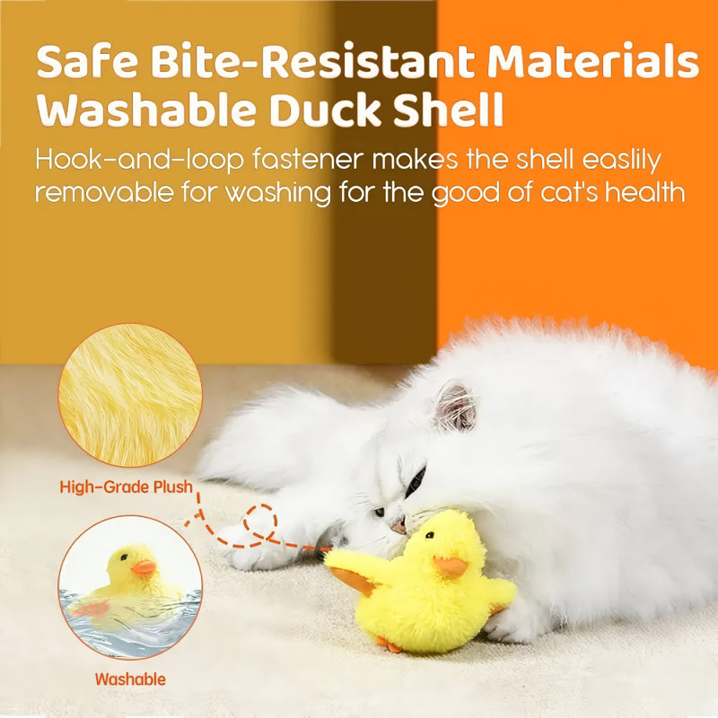 yellow duck cat toy, view 6 - MRSLM