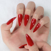 red stiletto press on nails, view 5 - MRSLM