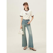 animal print cotton tee, view 6 - MRSLM