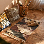 cotton linen tassel woven floor mat, view 10 - MRSLM