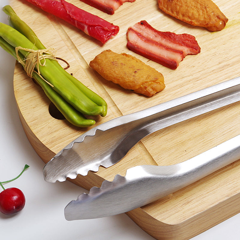 Extra long 18-inch stainless steel BBQ tongs, view 4 - MRSLM