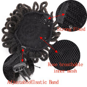 african wig bun drawstring afro hair, view 4 - MRSLM
