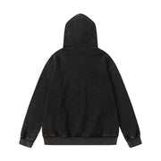 retro letter print hoodie, view 3 - MRSLM