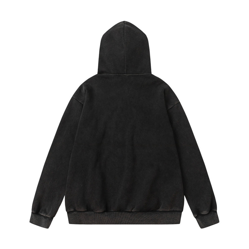 retro letter print hoodie, view 3 - MRSLM