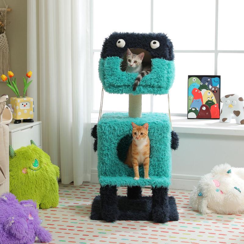 monster-themed cat tree tower, view 7 - MRSLM