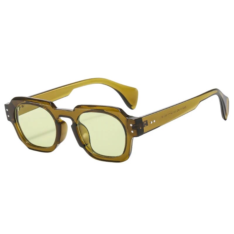 vintage square sunglasses with UV400 lenses, view 3 - MRSLM