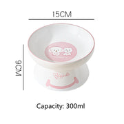 elevated ceramic pet bowl, view 2 - MRSLM