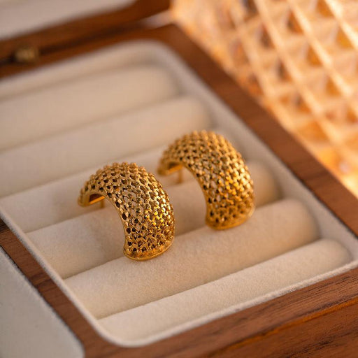 C-shaped mesh earrings - MRSLM