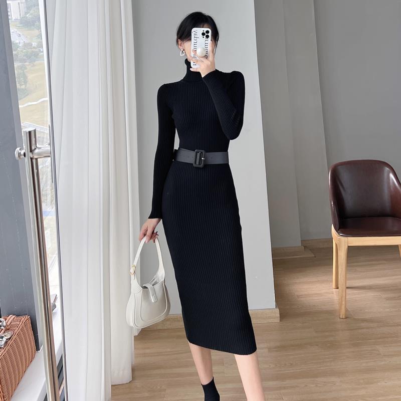 turtleneck knitted dress, view 7 - MRSLM