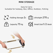 folding camping stool, view 9 - MRSLM