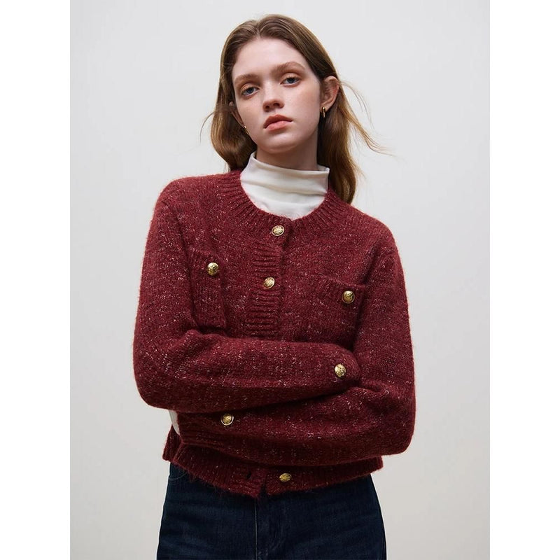 women's short knitted cardigan, view 5 - MRSLM