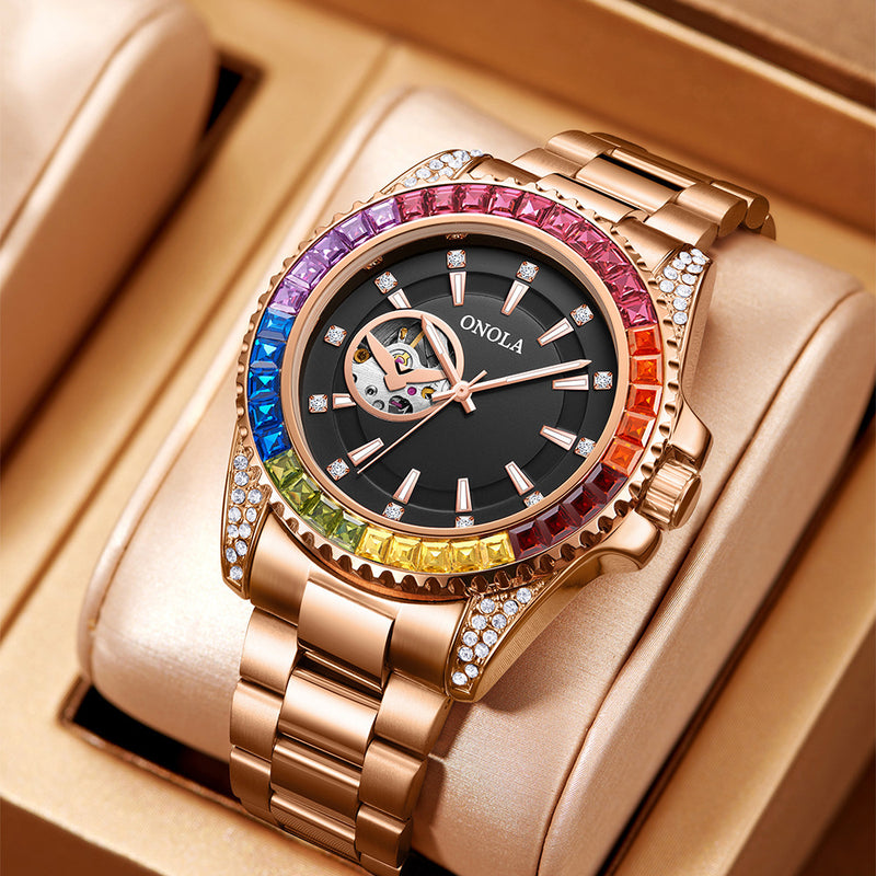 men's automatic steel band watch, view 10 - MRSLM