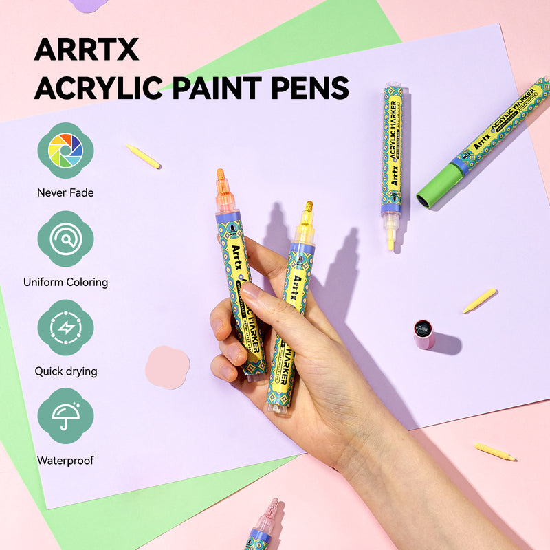48 color acrylic paint pens, view 3 - MRSLM