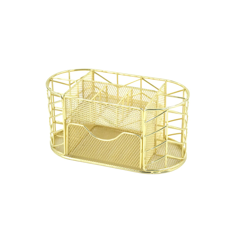 metal mesh desktop organizer, view 3 - MRSLM