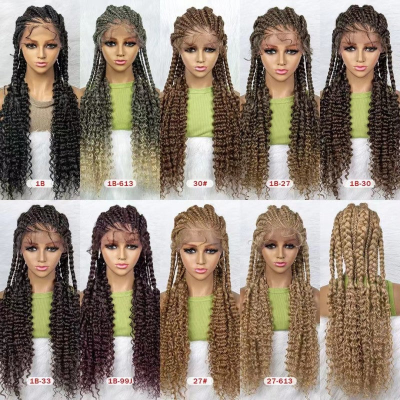 lace braided hand-woven wig, view 3 - MRSLM