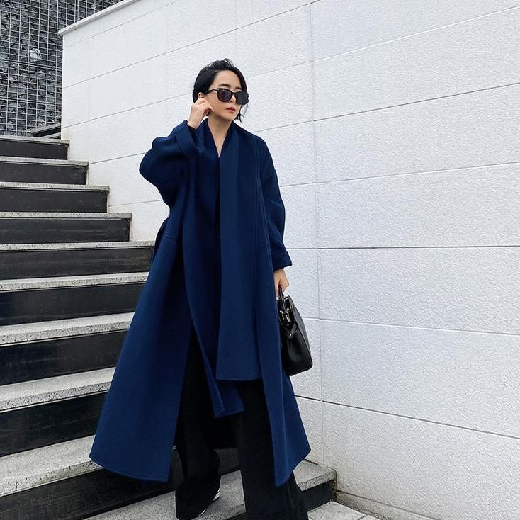 fashion women's coat with scarf collar, view 4 - MRSLM