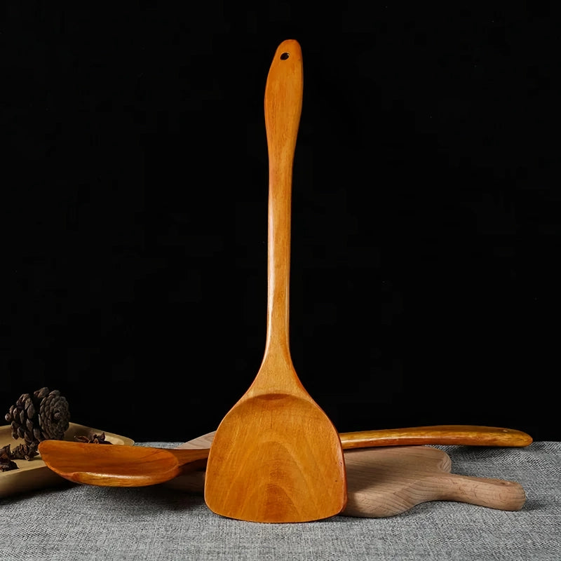 bamboo wood spatula, view 6 - MRSLM