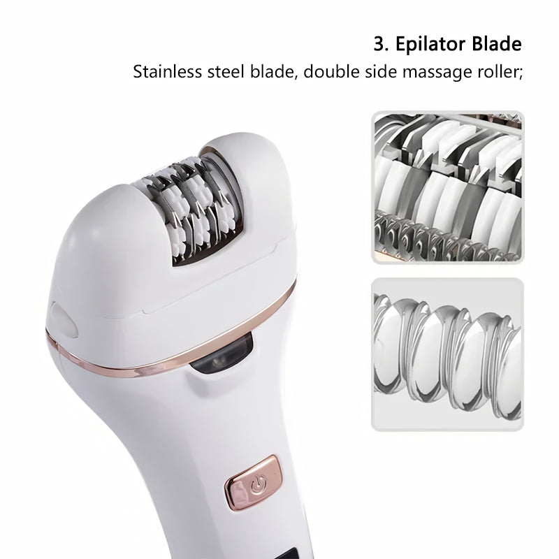 4-in-1 electric lady shaver and foot callus remover, view 5 - MRSLM